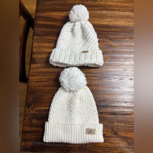 Adidas White Knit Beanie Set (Never Worn)